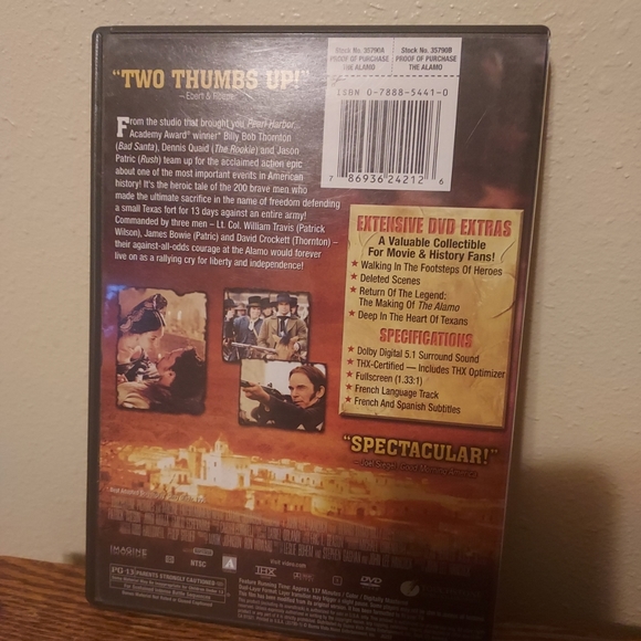 The Alamo (DVD, 2004) Pre-Owned Tested Working Great Condition - Picture 2 of 2